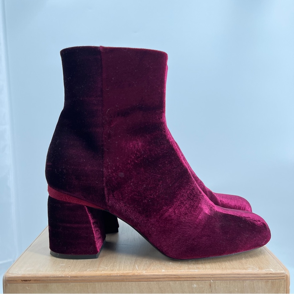 Baldan Red Wine Suede Booties 38.5
